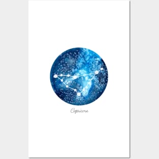 Capricorn Constellation | Star Sign | Watercolor Posters and Art